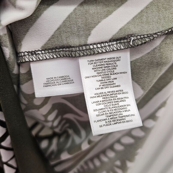 Jones New York Signature Womens V neck Signature 3/4 Sleeve Multi Print Stretchy - Picture 11 of 13